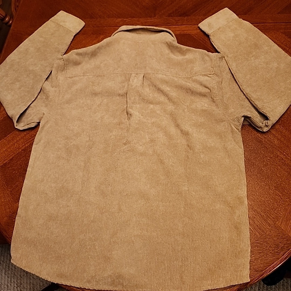 RSQ Men's Tan Corduroy Shirt Medium NWT Oversized Long Sleeve Button-Up A1 - Picture 8 of 8
